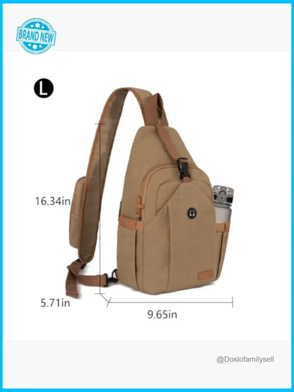 Canvas Sling Bag Anti Theft Crossbody Backpack Travel Hiking Daily